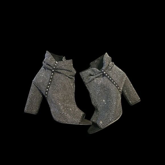 Gianni Bini Black Studded Ankle Booties - Picture 1 of 8